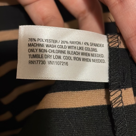 Merona Black and Brown Striped Sleeveless Dress - Picture 5 of 6